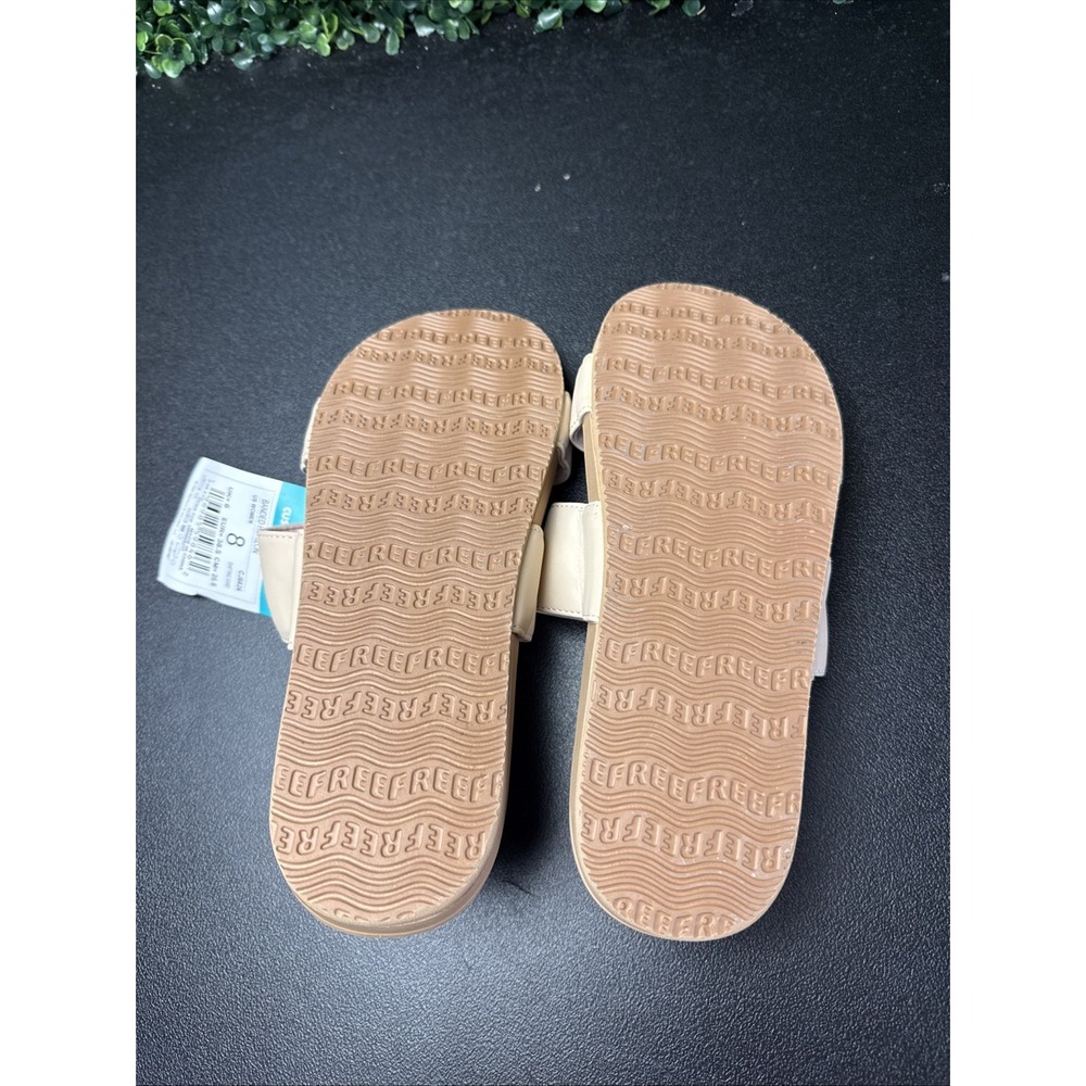NWT Reef Banded Horizon Hi Slide Sandal Natural Tan Women's Size 8 - Picture 4 of 5